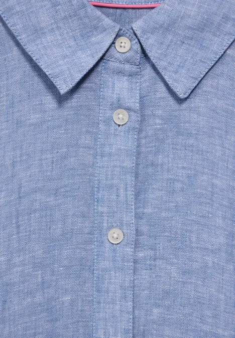 Chambray Bluse linen chambray blue