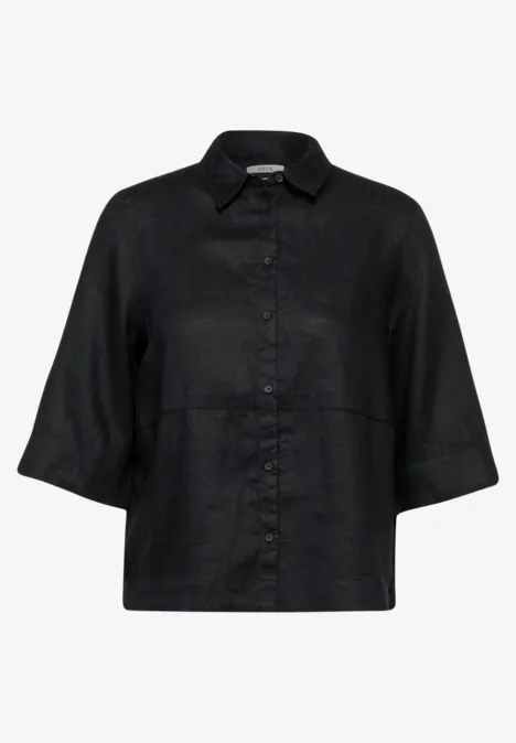Linnen blouse Black