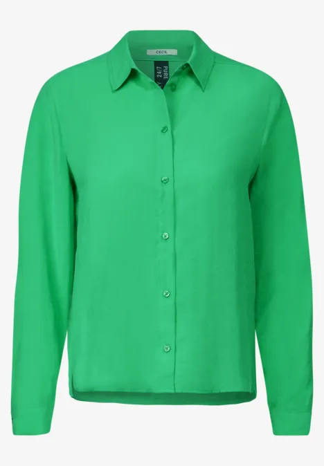 Kurze Hemdbluse celery green