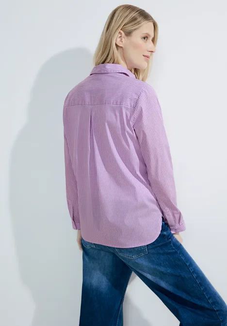 Gestreifte Hemdbluse sporty lilac