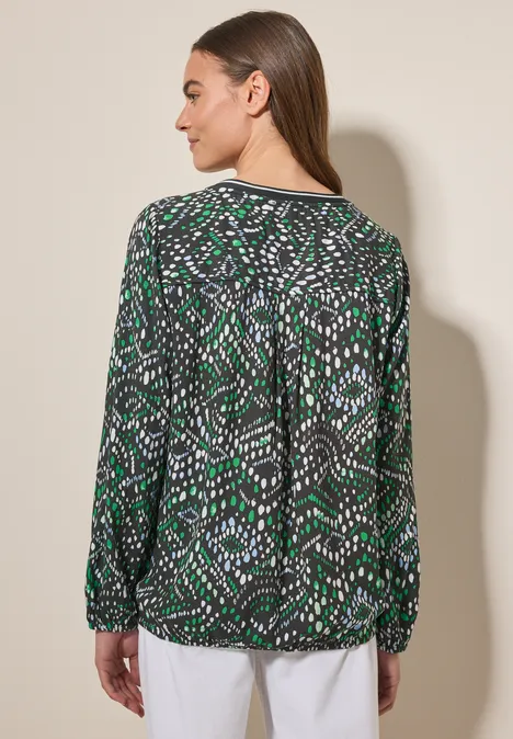 Multicolor Printbluse strong khaki