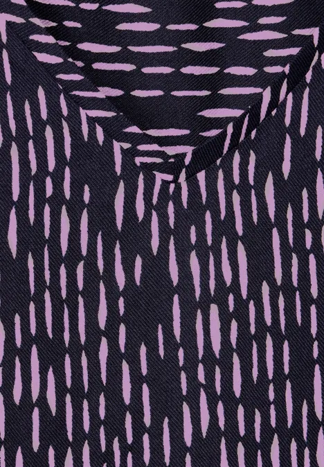 Bluse mit Minimalprint universal blue