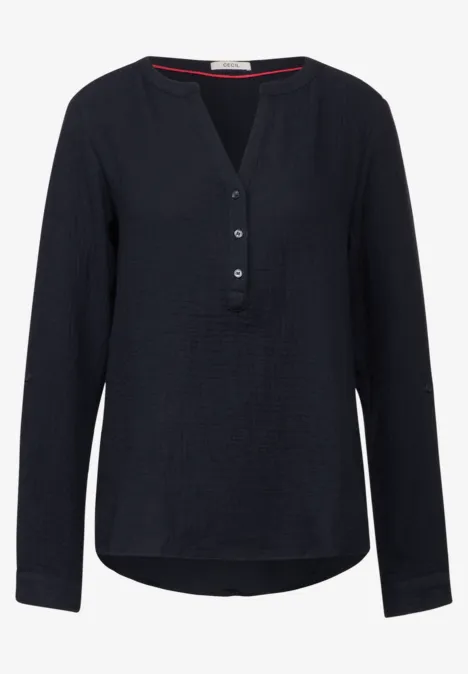 Musselin Bluse universal blue