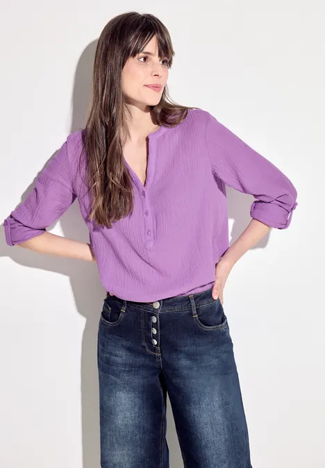 Musselin Bluse sporty lilac