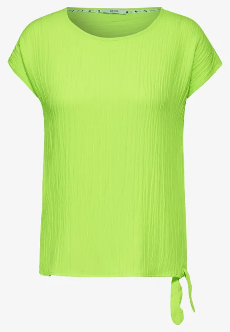 Crepe Knoten Bluse soft lime