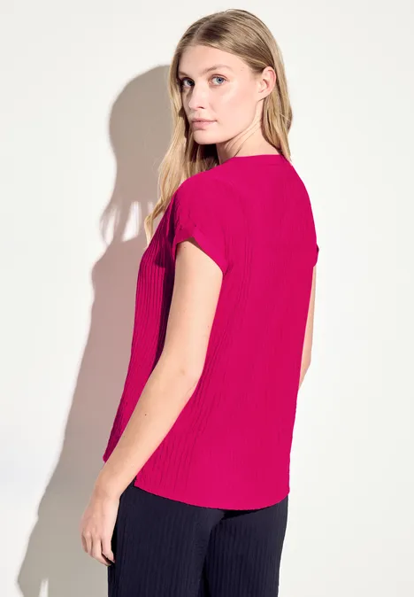 Struktur Blusenshirt pink sorbet