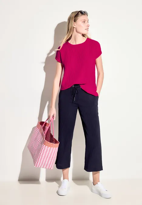 Struktur Blusenshirt pink sorbet
