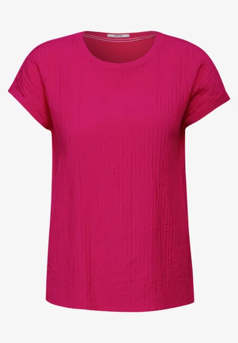 Struktur Blusenshirt pink sorbet