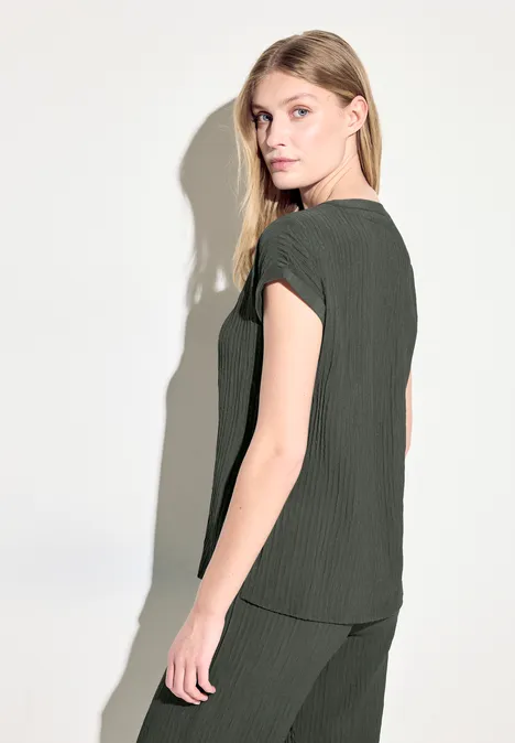 Struktur Blusenshirt cool khaki