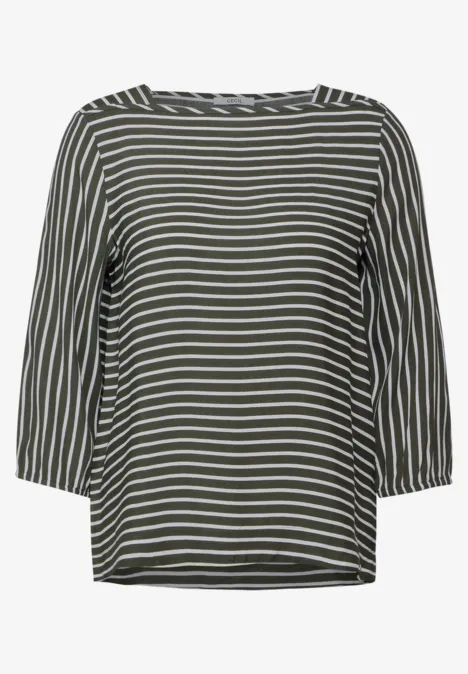 Gestreifte Bluse cool khaki