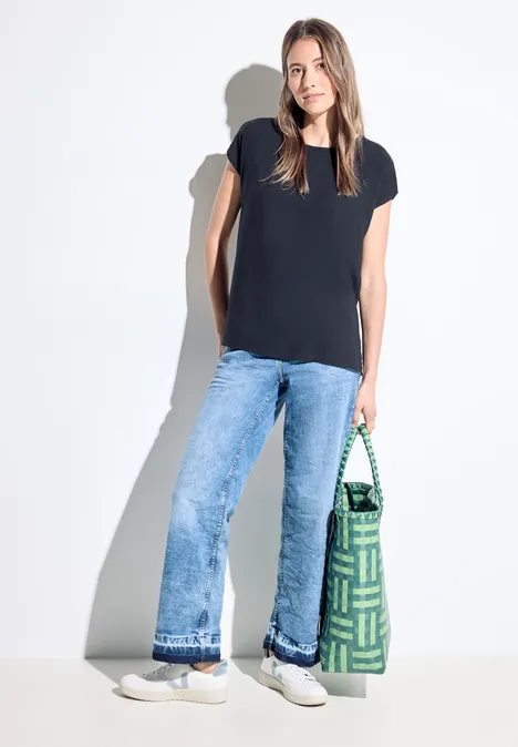 Viskose Bluse universal blue
