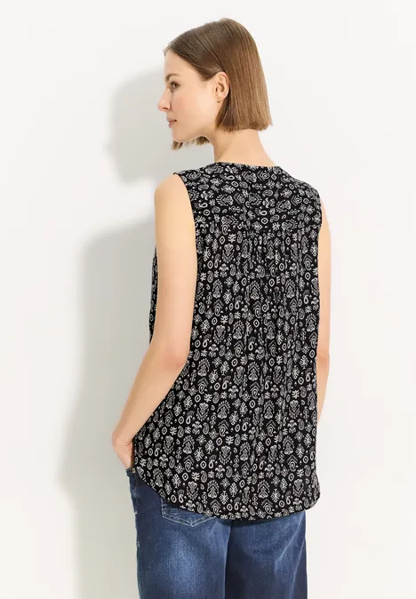 Blusentop mit Print Black