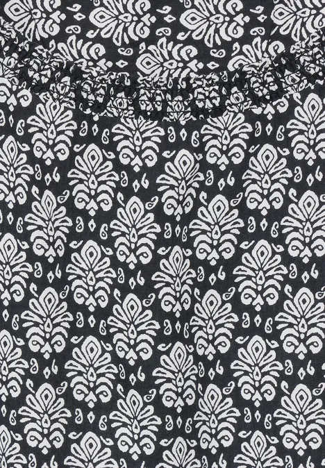 Bluse mit Raffung Black