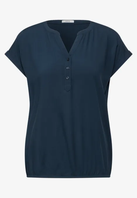 Viskose Bluse dark petrol blue