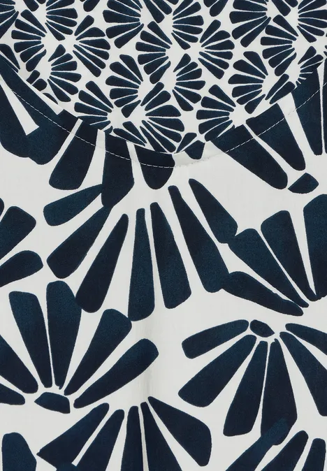 Printmix Bluse dark petrol blue