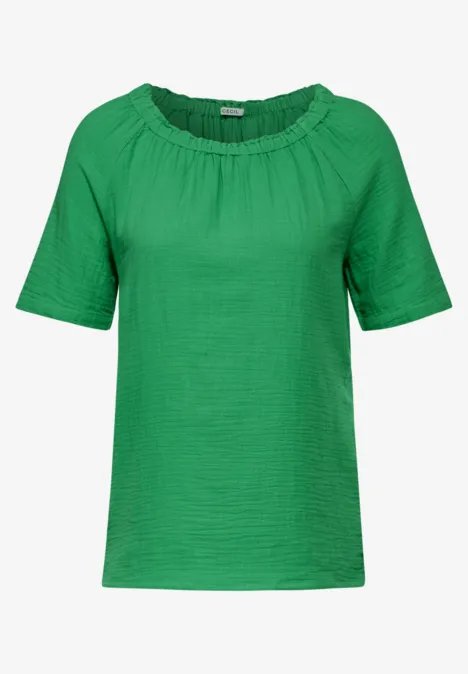Musselin Bluse fresh apple green