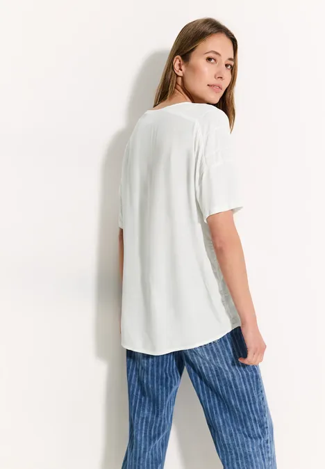 Crepe Bluse vanilla white