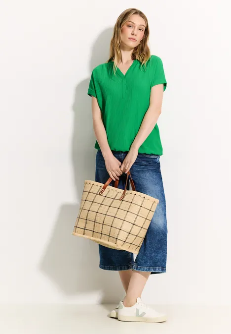 Crepe Bluse fresh apple green