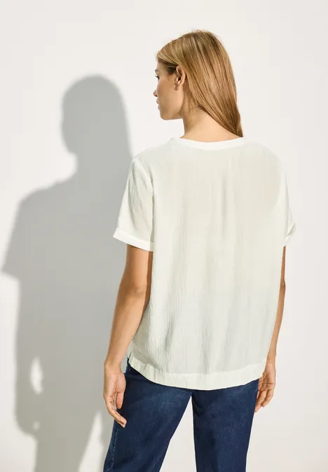 T-Shirt-Bluse vanilla white