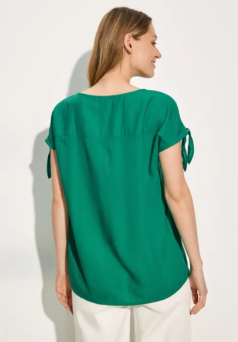 Bluse mit Knotendetail malachite green