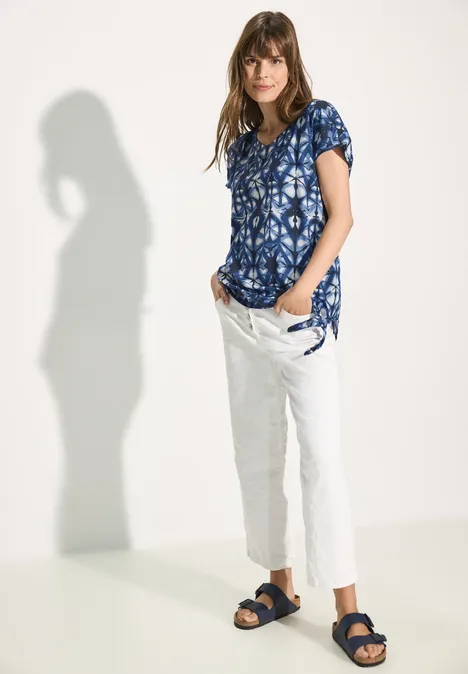Bedruckte T-Shirt-Bluse universal blue