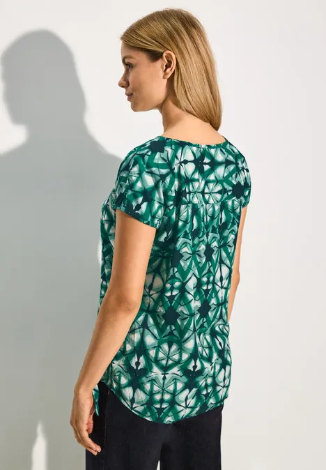 Bedruckte T-Shirt-Bluse fir green Bedruckte T-Shirt-Bluse fir green