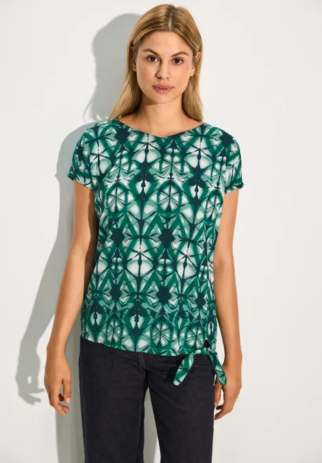 Bedruckte T-Shirt-Bluse fir green Bedruckte T-Shirt-Bluse fir green