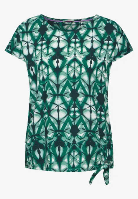 Bedruckte T-Shirt-Bluse fir green Bedruckte T-Shirt-Bluse fir green