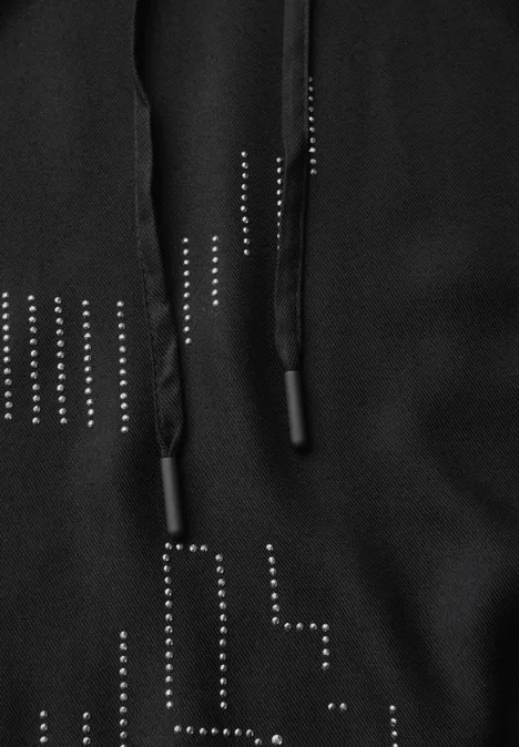 Bluse mit Schalkragen Black