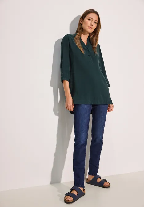 Lange Bluse fir green
