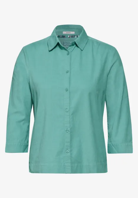 Kurze Cordbluse adriatic green