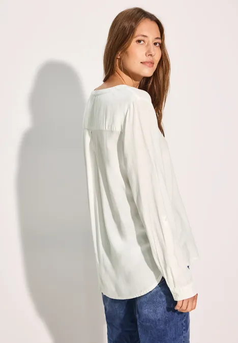 Blouse avec turn-up vanilla white