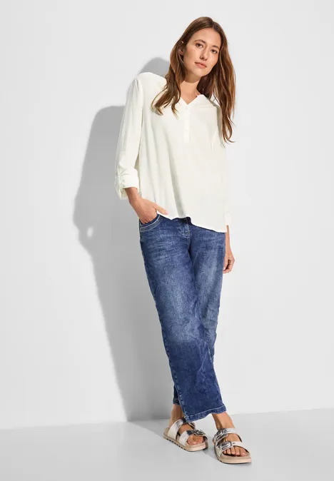 Blouse avec turn-up vanilla white
