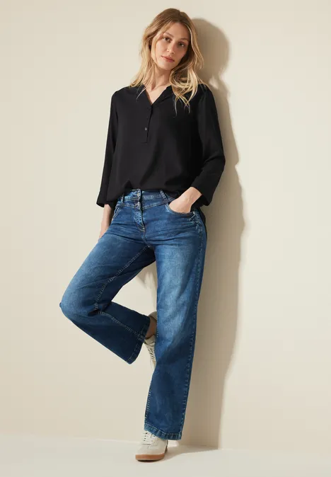 Tunika in Unifarbe Black