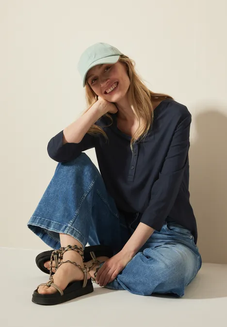 Tunika in Unifarbe universal blue
