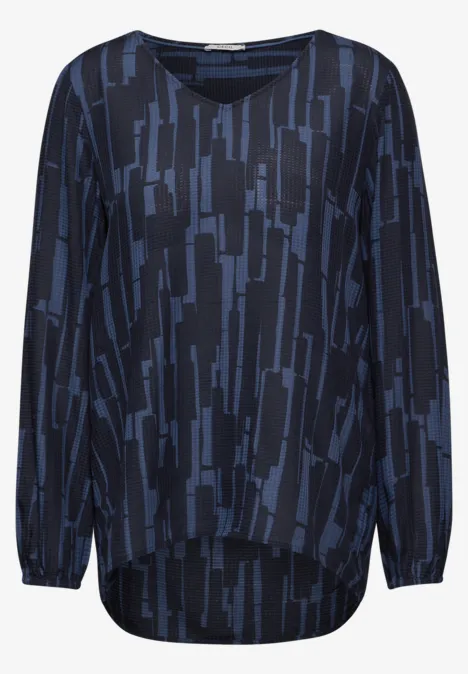 Bedruckte Bluse universal blue