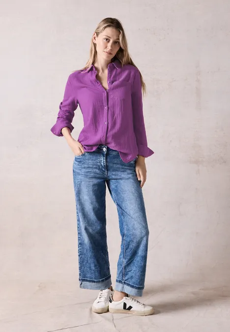 Musselin-Bluse iced violet Musselin-Bluse iced violet