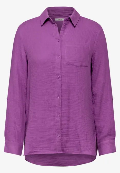Musselin-Bluse iced violet Musselin-Bluse iced violet