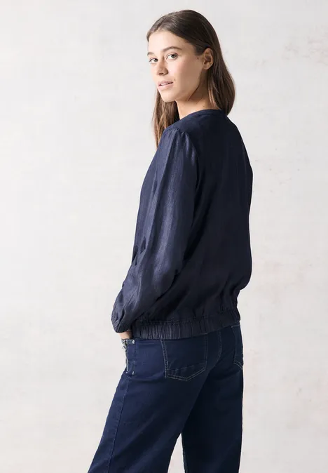 Lyocell-Blouson Dark blue wash