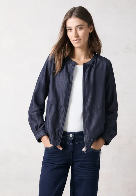 Lyocell-Blouson Dark blue wash