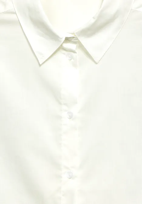 Basic Hemdbluse vanilla white