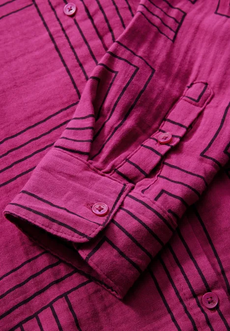 Musselin-Bluse jewel pink