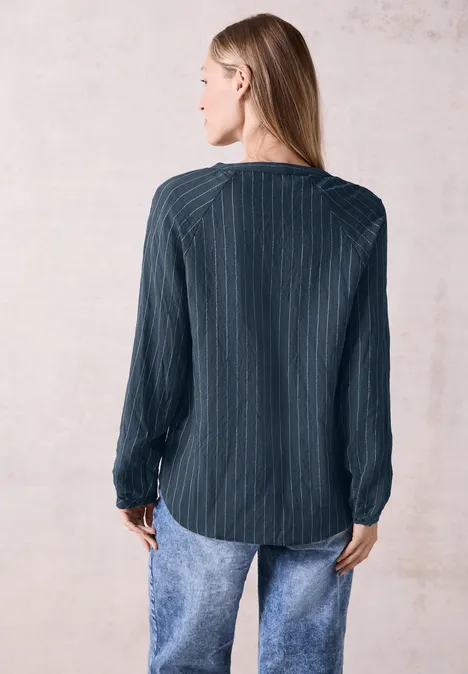 Gestreifte Bluse oil blue