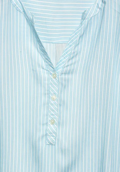 Gestreifte Bluse turquoise