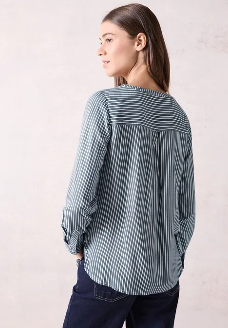 Gestreifte Bluse oil blue