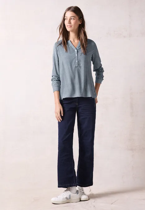 Gestreifte Bluse oil blue