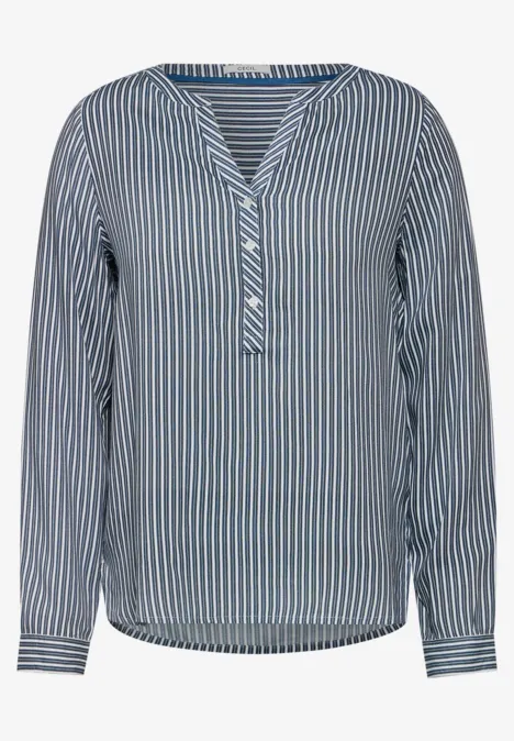 Gestreifte Bluse oil blue