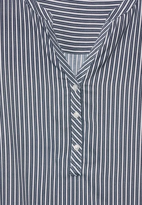 Gestreifte Bluse oil blue