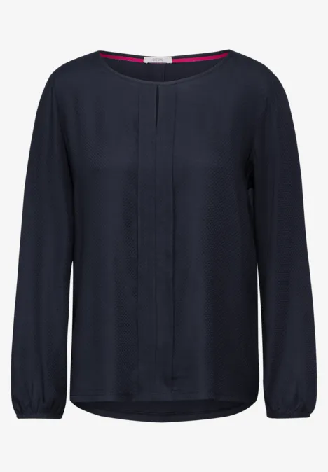 Materialmix-Bluse universal blue