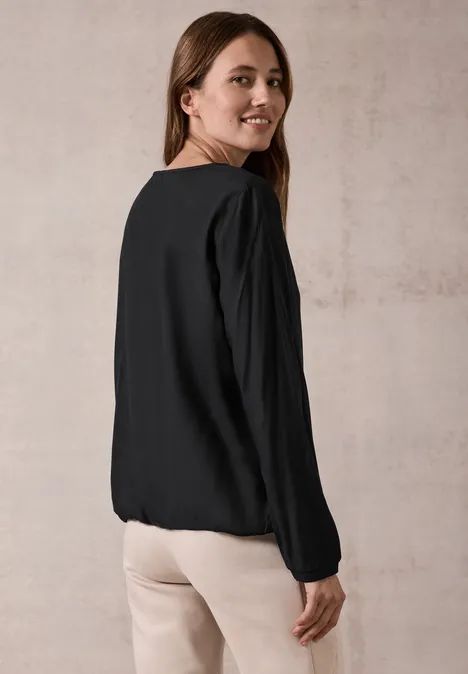 Bluse in Unifarbe Black